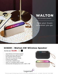 GC6031 - Walton 5W Wireless Speaker